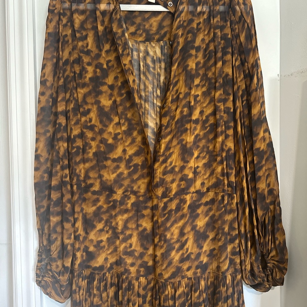 H&M Red Long Sleeve V-Neck Sundress - Picture 7 of 13